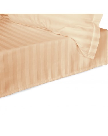 Prześcieradło bambusowe 220x260 Stripe bez gumki Beige Darymex