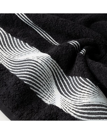 Ręcznik bawełna 70x140 Sylwia 2 czarny Eurofirany 