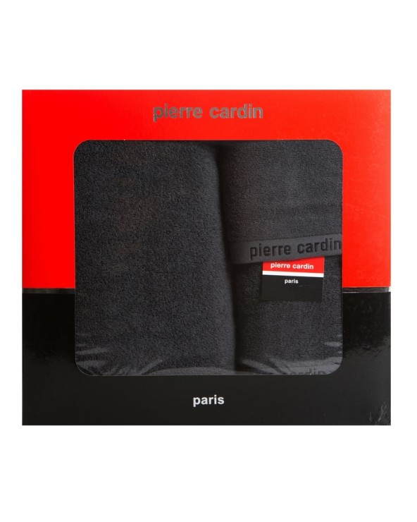 Ręcznik bawełna 30x50 + 50x90 + 70x140 kpl 3 szt Pierre Cardin Evi stalowy Eurofirany