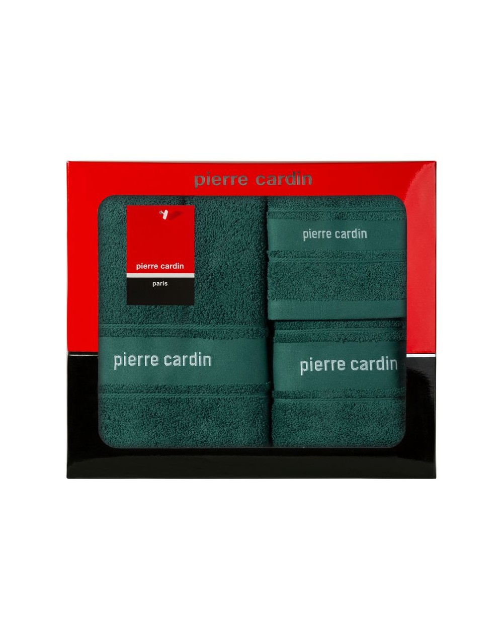 Ręcznik bawełna 30x50 + 50x90 + 70x140 kpl 3 szt Pierre Cardin Nel ciemnoturkusowy Eurofirany