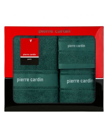 Ręcznik bawełna 30x50 + 50x90 + 70x140 kpl 3 szt Pierre Cardin Nel ciemnoturkusowy Eurofirany