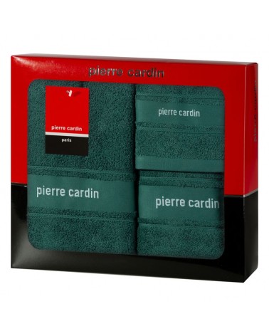 Ręcznik bawełna 30x50 + 50x90 + 70x140 kpl 3 szt Pierre Cardin Nel ciemnoturkusowy Eurofirany