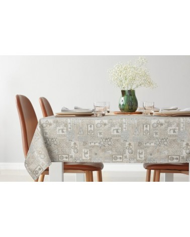 Obrus 85x85 Noel 3 srebrny Eurofirany 