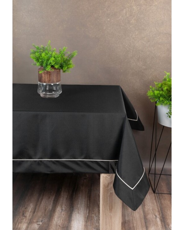Obrus 145x300 Karin czarny Eurofirany 
