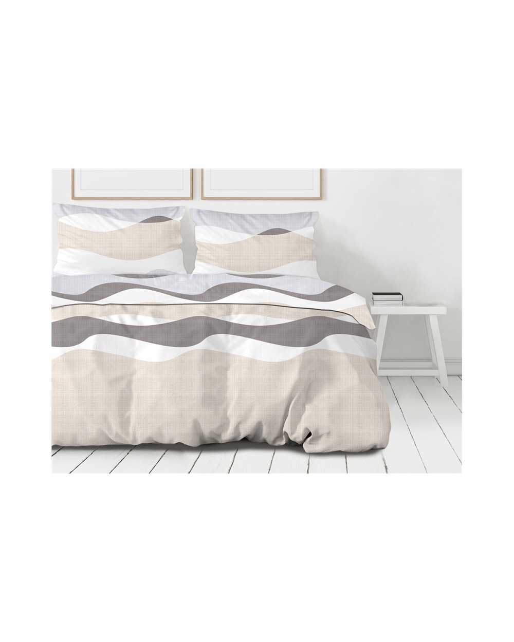 Pościel bawełniana 200x220 + 2x70x80 Tabbaco Vanille Greno 