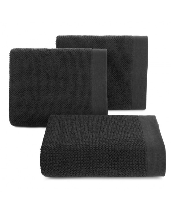 Ręcznik bawełna 70x140 Riso czarny Eurofirany