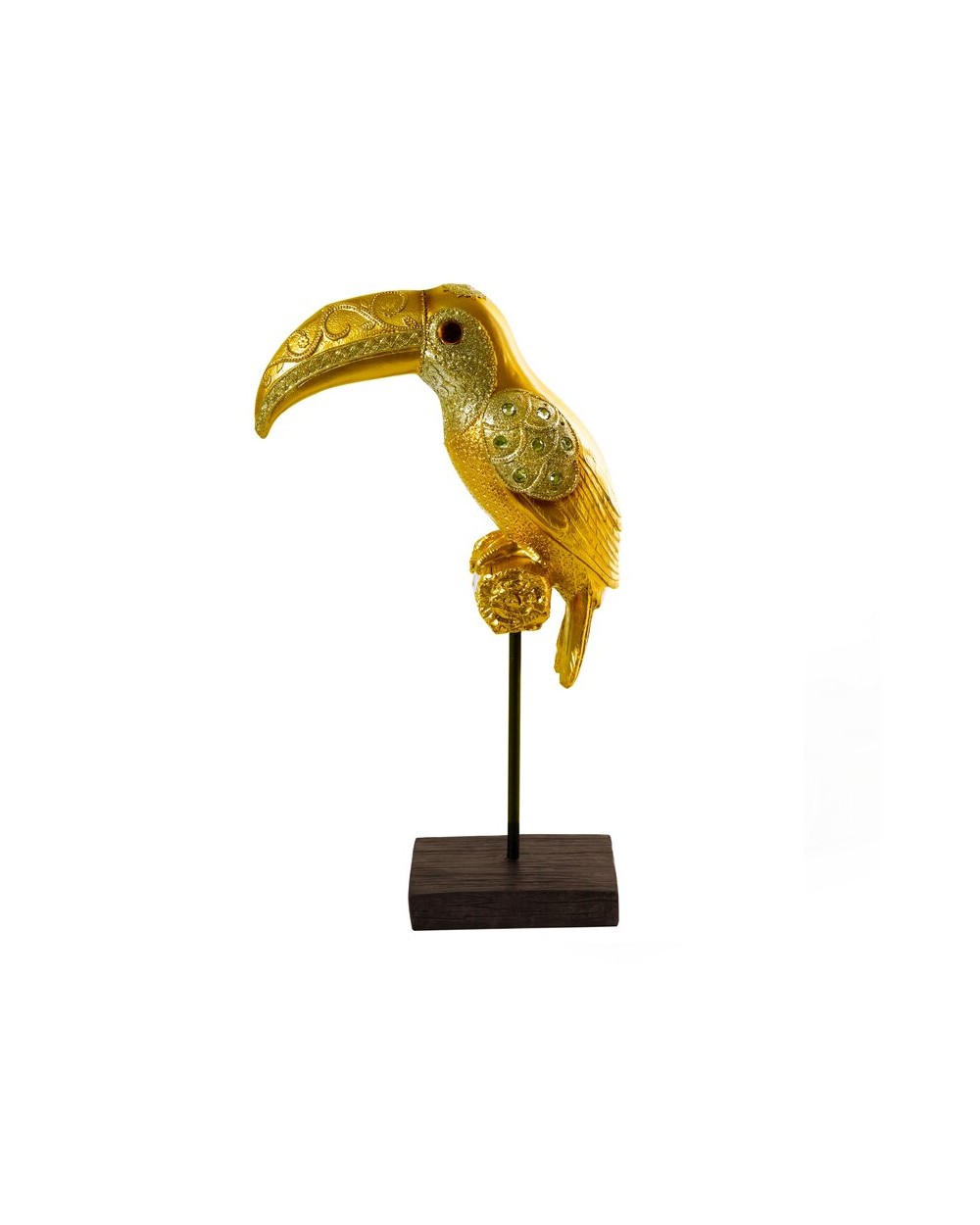 Figurka dekoracyjna 23x12x40cm Femi złota/szara Eurofirany