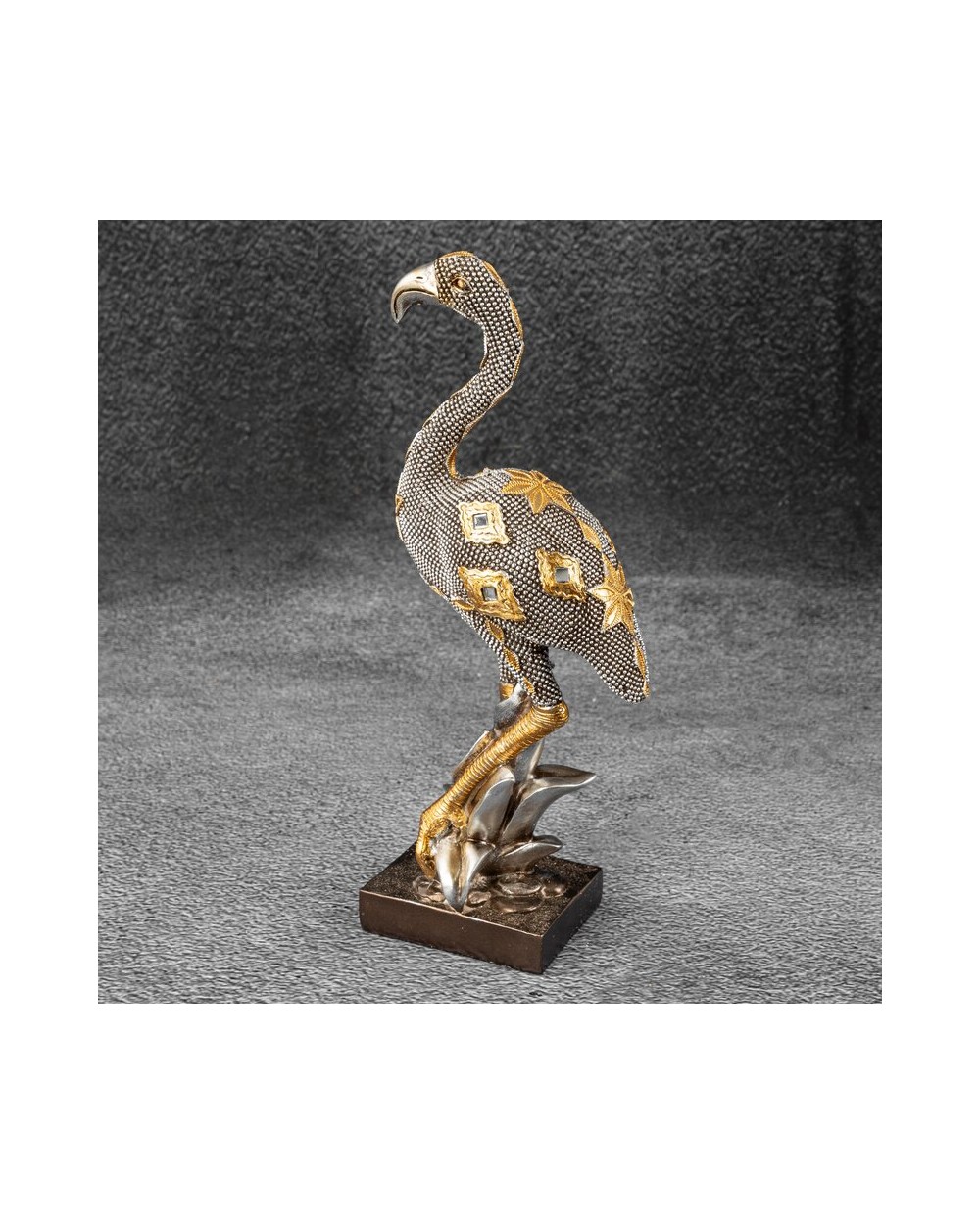 Figurka dekoracyjna 13x7x28cm Kali 1 srebrna/złota Eurofirany