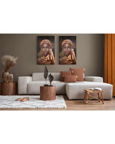 Figurka dekoracyjna 13x8x56cm Kali 1 srebrna/złota Eurofirany