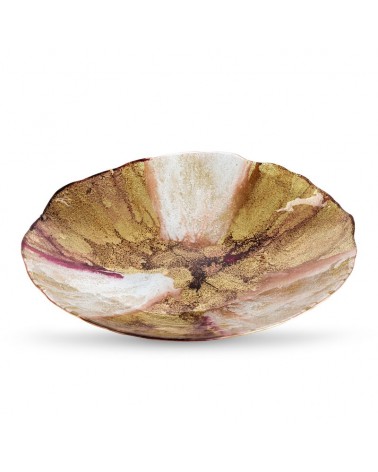 Misa dekoracyjna 35x35x6cm Mabel/02 pomarańczowa/złota Eurofirany 