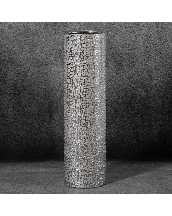 Wazon dekoracyjny 13x13x50cm Riso 4/11 srebrny Eurofirany