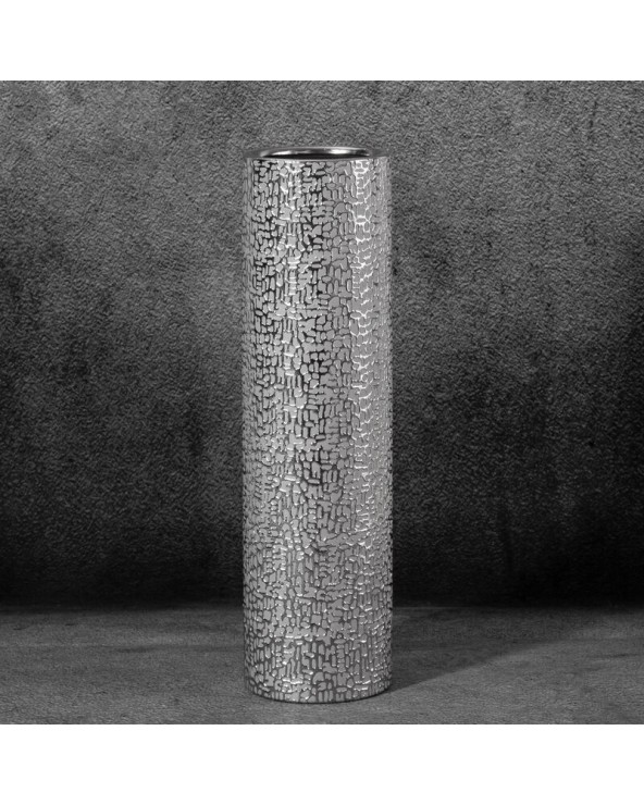 Wazon dekoracyjny 11x11x40cm Riso 4/12 srebrny Eurofirany