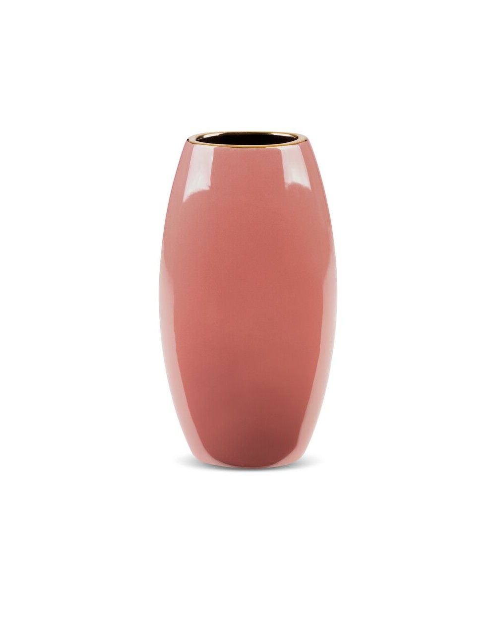 Wazon dekoracyjny 19x12x35cm Sibel/01 ciemnoróżowy/złoty Eurofirany