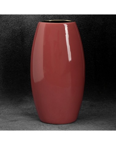 Wazon dekoracyjny 19x12x35cm Sibel/01 ciemnoróżowy/złoty Eurofirany