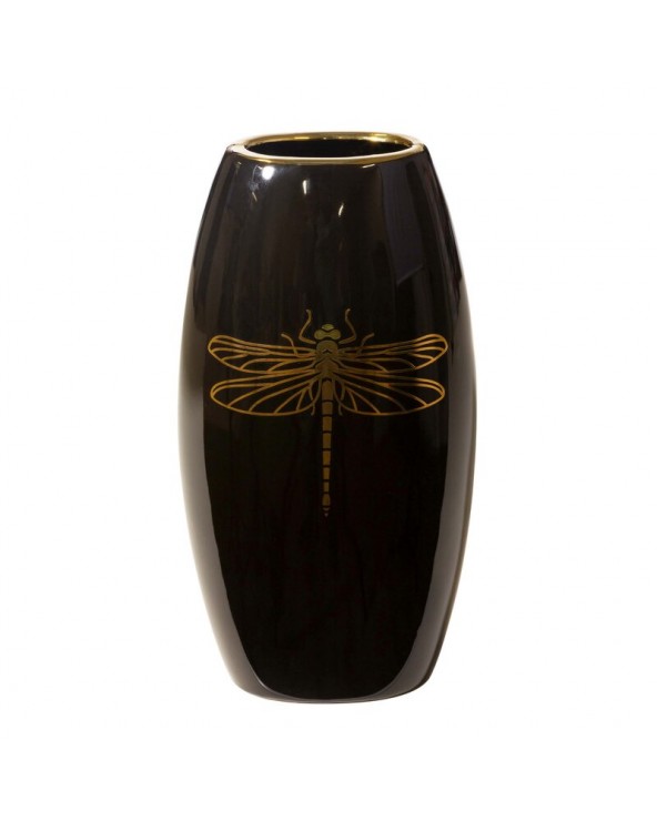Wazon dekoracyjny 13x9x25cm Lori/02 czarny/złoty Eurofirany