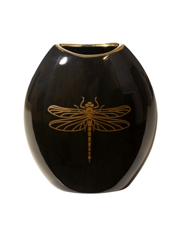 Wazon dekoracyjny 22x12x25cm Lori/04 czarny/złoty Eurofirany