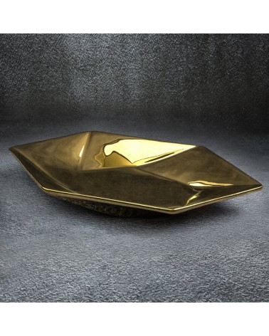 Patera dekoracyjna 35x20x4cm Musa/01 złota Eurofirany
