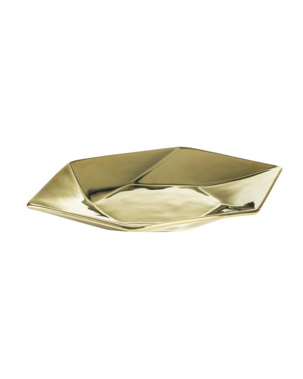 Patera dekoracyjna 30x17x3,5cm Musa/02 złota Eurofirany