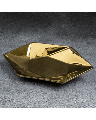 Patera dekoracyjna 30x17x3,5cm Musa/02 złota Eurofirany