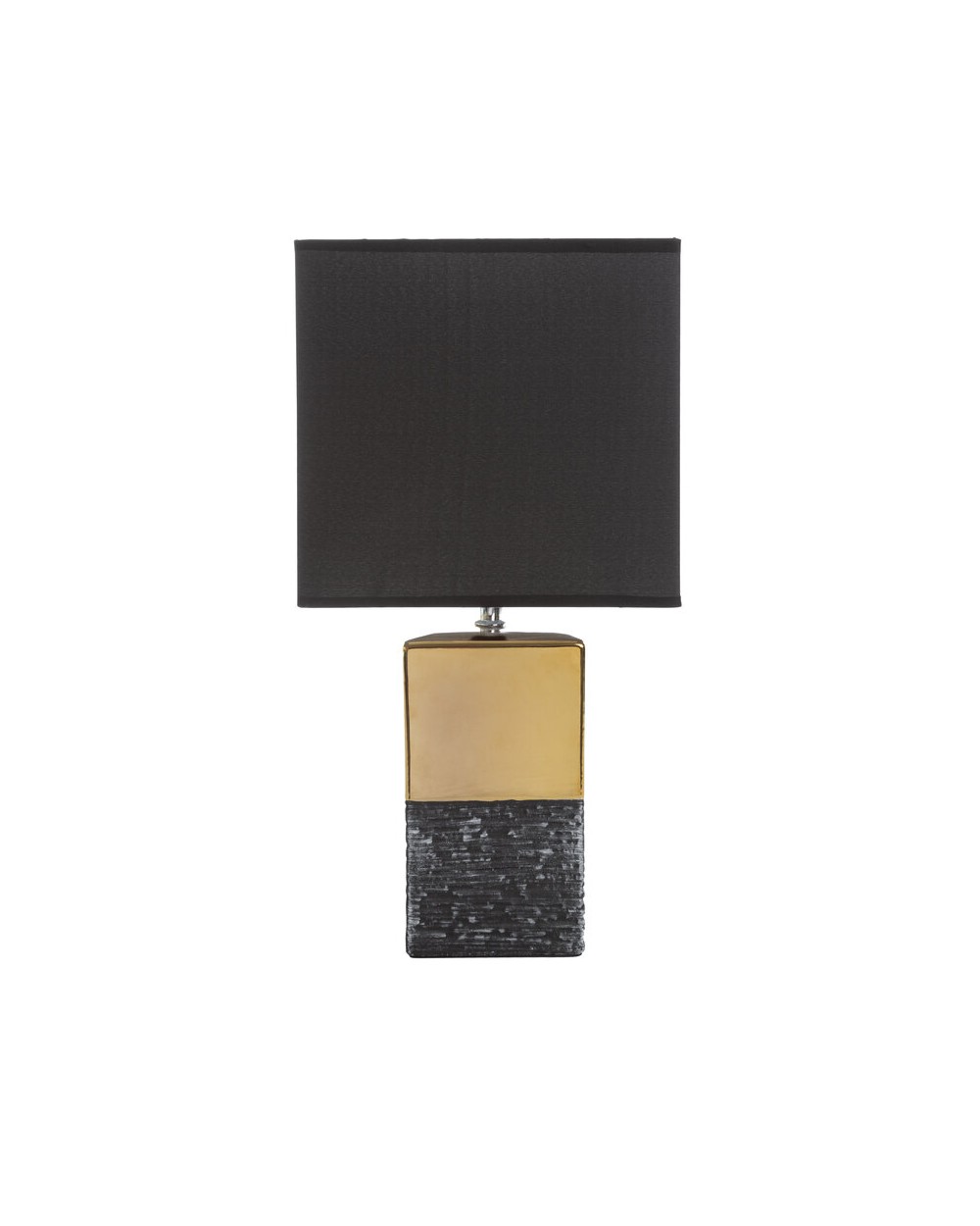 Lampa stołowa 25x18x50cm Brenda/1A czarna/złota Eurofirany 