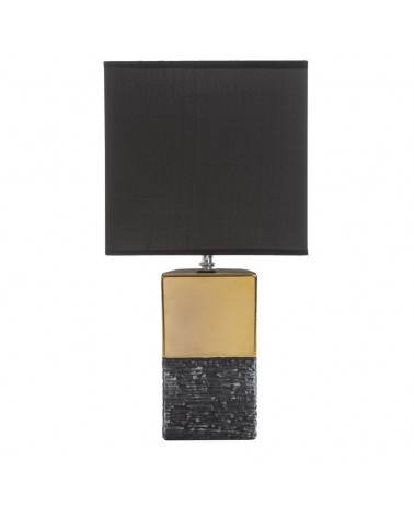 Lampa stołowa 25x18x50cm Brenda/1A czarna/złota Eurofirany 