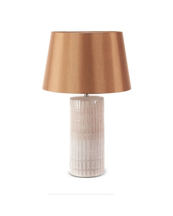 Lampa stołowa 33x33x56cm Edna/01 kremowa/beżowa Eurofirany 