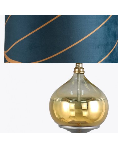 Lampa podłogowa 43x157cm Lotos 4/L/01 turkusowa/złota Eurofirany 