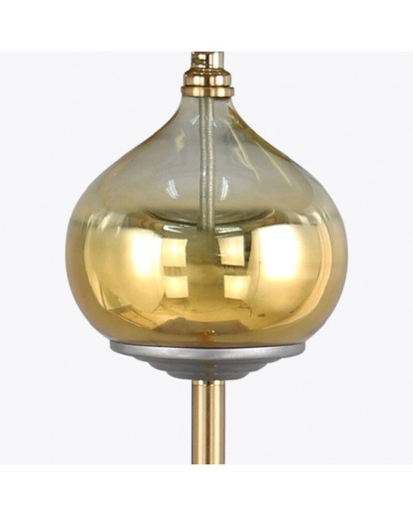 Lampa podłogowa 43x157cm Lotos 9/L/01 turkusowa/złota Eurofirany 
