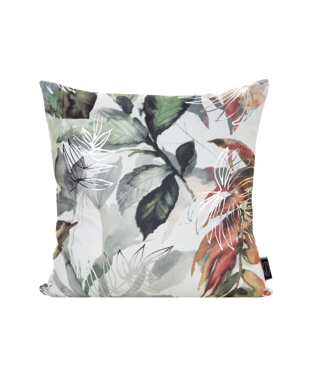 Poszewka velvet 40x40 Arina biała/srebrna Eurofirany 