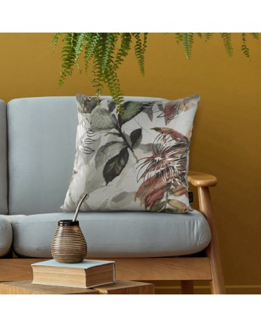 Poszewka velvet 40x40 Arina biała/srebrna Eurofirany 