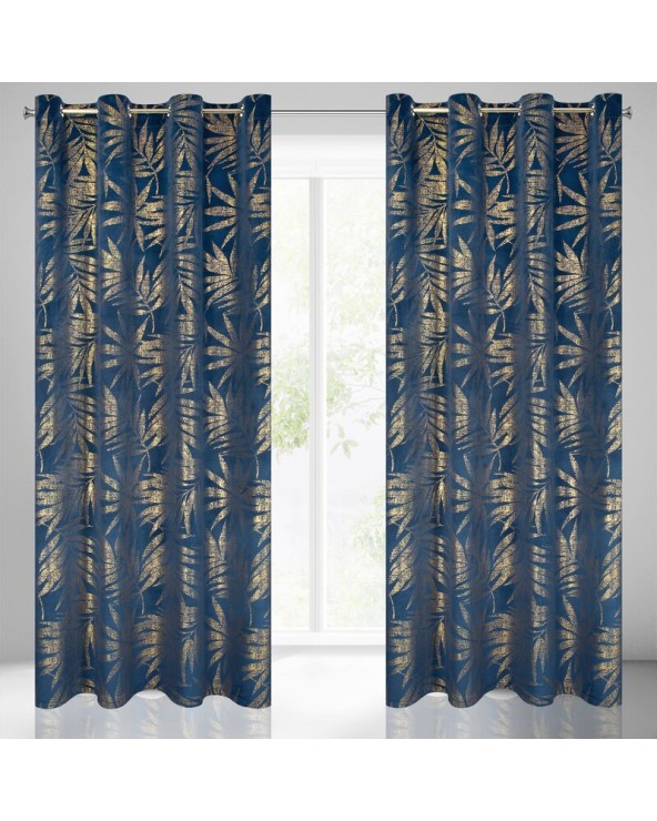 Zasłona velvet 140x250 Elena granatowa Eurofirany 