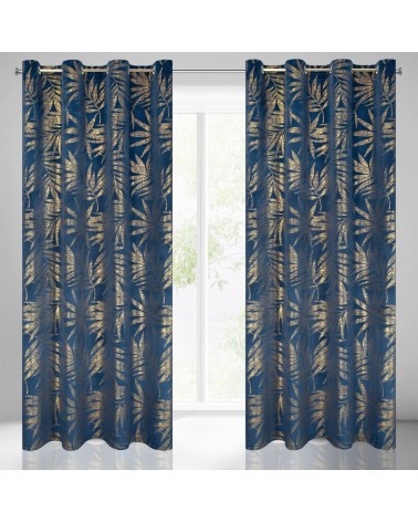 Zasłona velvet 140x250 Elena granatowa Eurofirany 