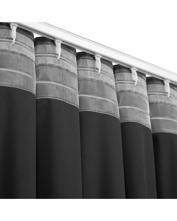 Zasłona 140x300 Madlen czarna Eurofirany 