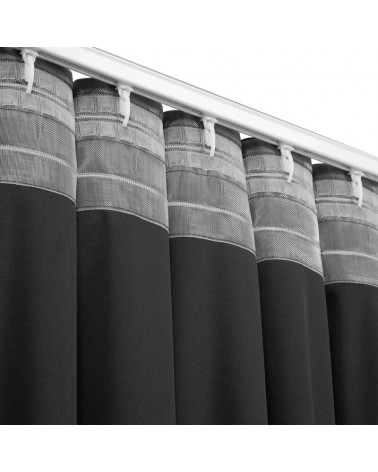 Zasłona 140x300 Madlen czarna Eurofirany 
