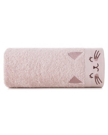Ręcznik bawełniany z kapturkiem 100x100 Baby 53 różowy Eurofirany