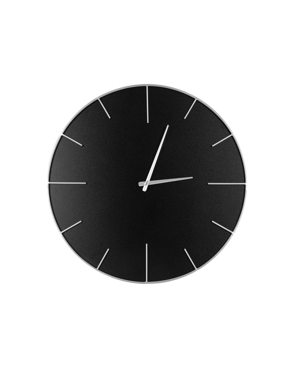 Zegar ścienny 60x4x60 37/C czarny/srebrny Eurofirany
