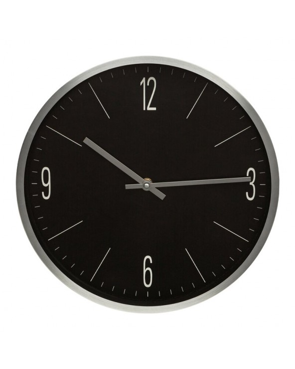 Zegar ścienny 30x4x30 44/B czarny/srebrny Eurofirany