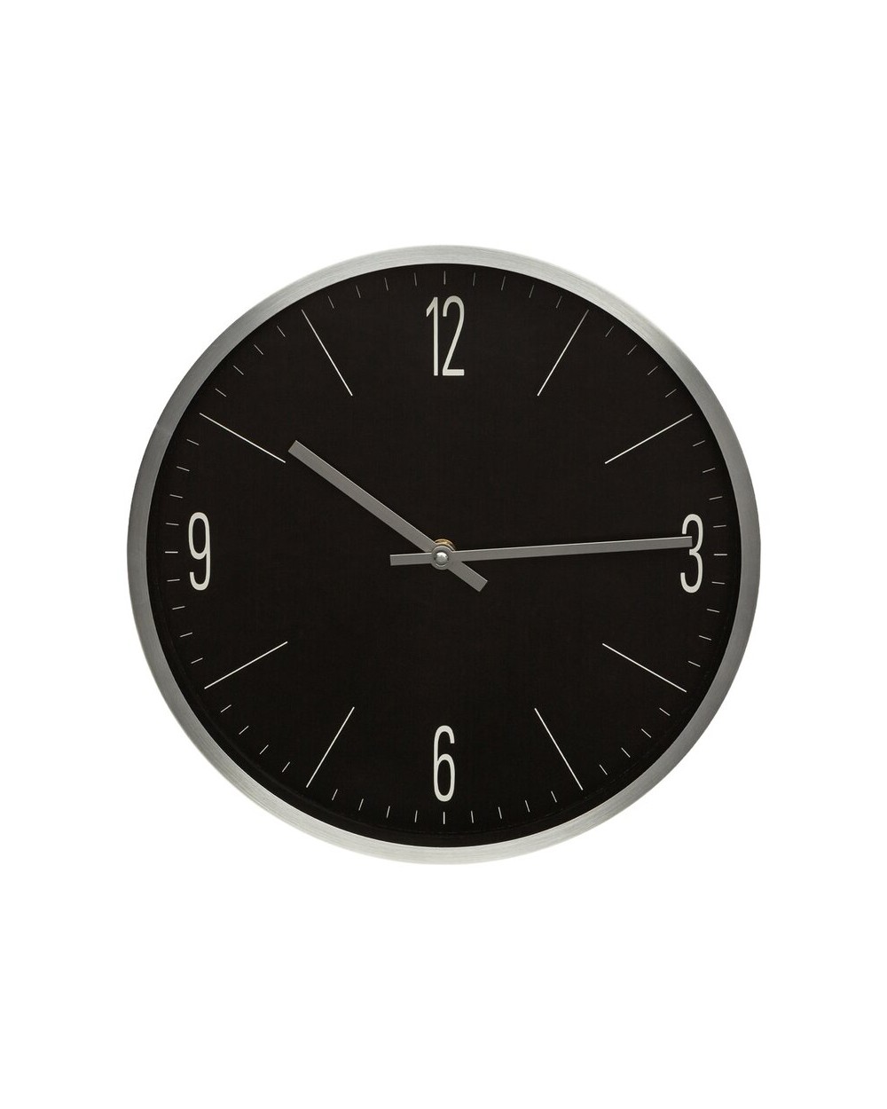 Zegar ścienny 30x4x30 44/B czarny/srebrny Eurofirany