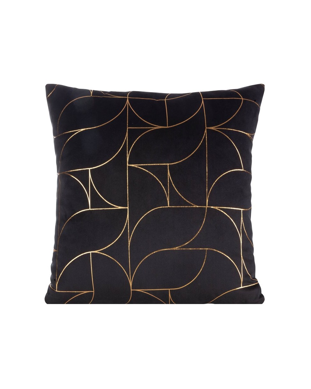 Poszewka velvet 40x40 Evi czarna/złota Eurofirany