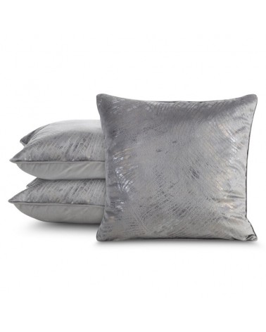 Poszewka velvet 45x45 Tulia beżowa/szara Eurofirany 