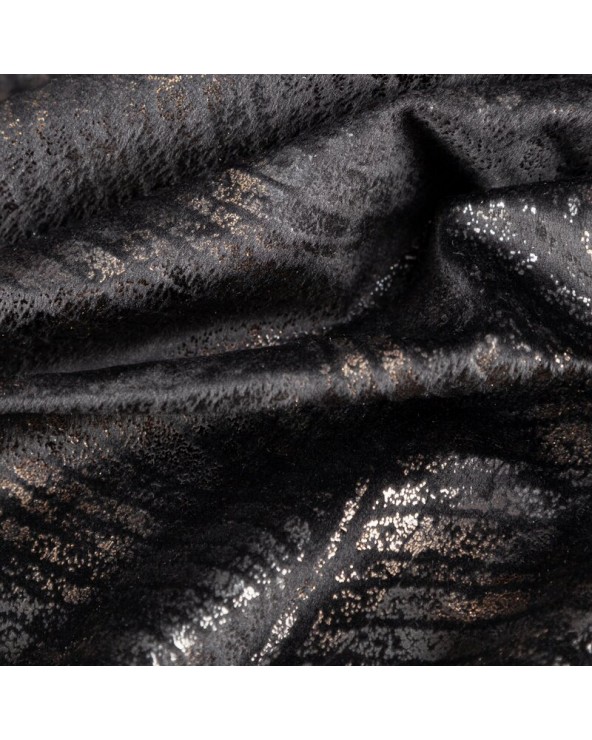 Zasłona velvet 135x270 Tulia czarna/szara Eurofirany 