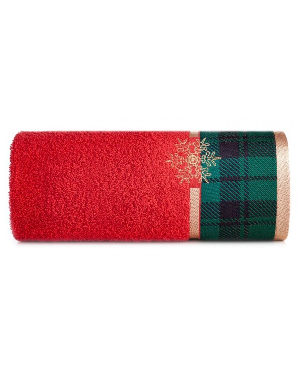 Ręcznik bawełna 70x140 Cherry czerwony/złoty Eurofirany 