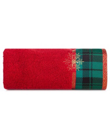 Ręcznik bawełna 50x90 Cherry ciemnoczerwony/złoty Eurofirany 