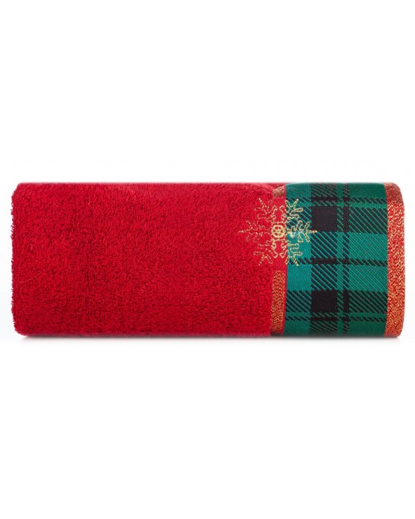 Ręcznik bawełna 70x140 Cherry ciemnoczerwony/złoty Eurofirany 