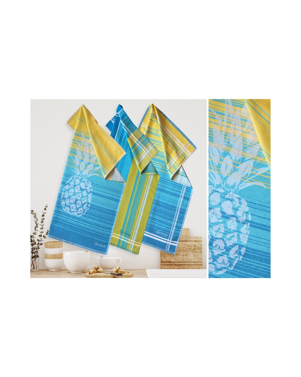 Komplet ściereczek kuchennych 50x70 x3szt Exclusive Ananasek Greno