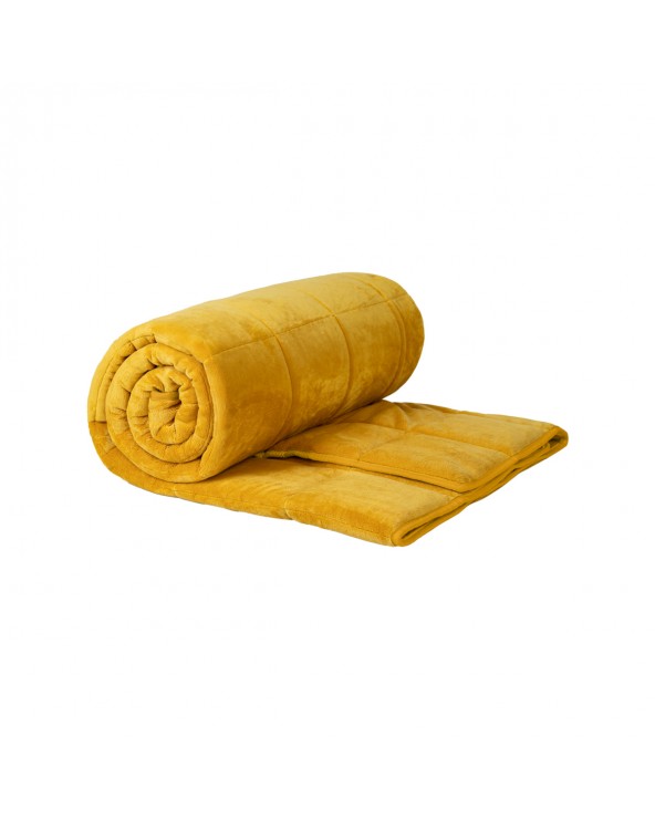 Kołdra obciążeniowa 135x200 7kg Gravity Wrap Ninja Plush Mustard