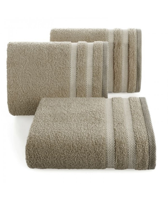 Ręcznik bawełna Riki 50x90 jasnobrązowy