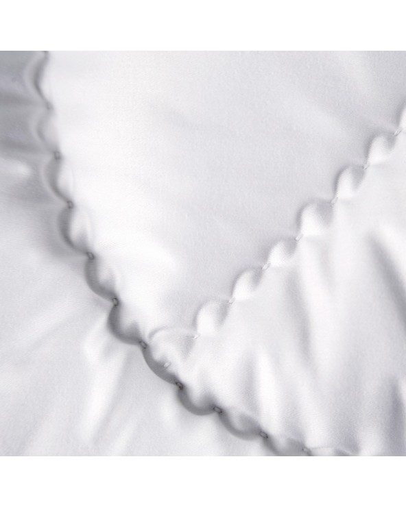 Kołdra MyAlpaca 180x200 z alpaki letnia z białą lamówką