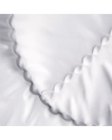 Kołdra MyAlpaca 180x200 z alpaki letnia z białą lamówką