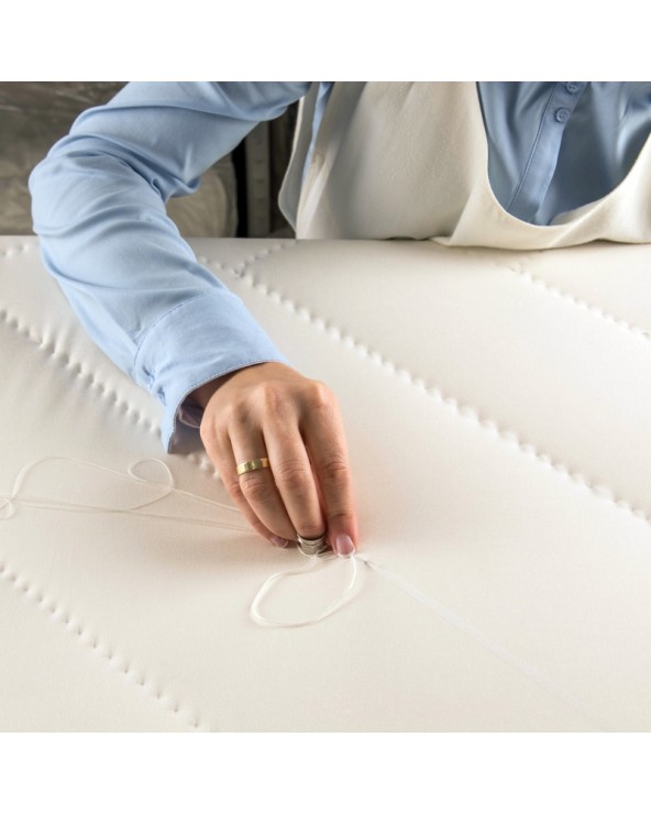 Kołdra MyAlpaca 180x200 z alpaki letnia z białą lamówką